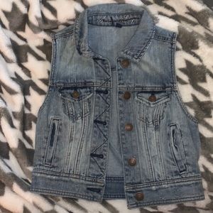 American Eagle jean jacket vest